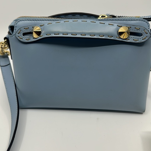 Fendi By The Way blue leather mini shoulder bag with dust bag & tags - Picture 5 of 16